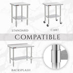 DuraSteel Galvanized Under Shelf for Work Tables 30" x 36"  Extra Adjustable
