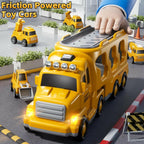 KIZONLY Construction Trucks Toys for 2 3 4 5 Years Old Boys - 5-in-1 Carrier