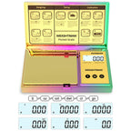 WEIGHTMAN Shiny Digital Gram Scale 200g x 0.01, Chrome Rainbow Mini Scale for