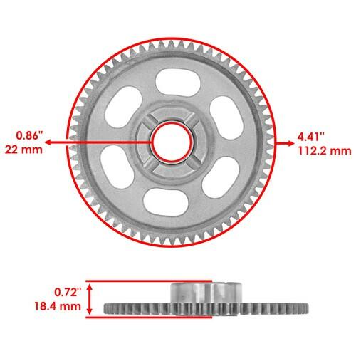 Caltric Starter Clutch Idler Gear Compatible with Yamaha YFZ450 2004 2005 2006