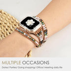 Boho Beaded Bracelets Watch Band Women and Case Compatible with Apple Watch Band