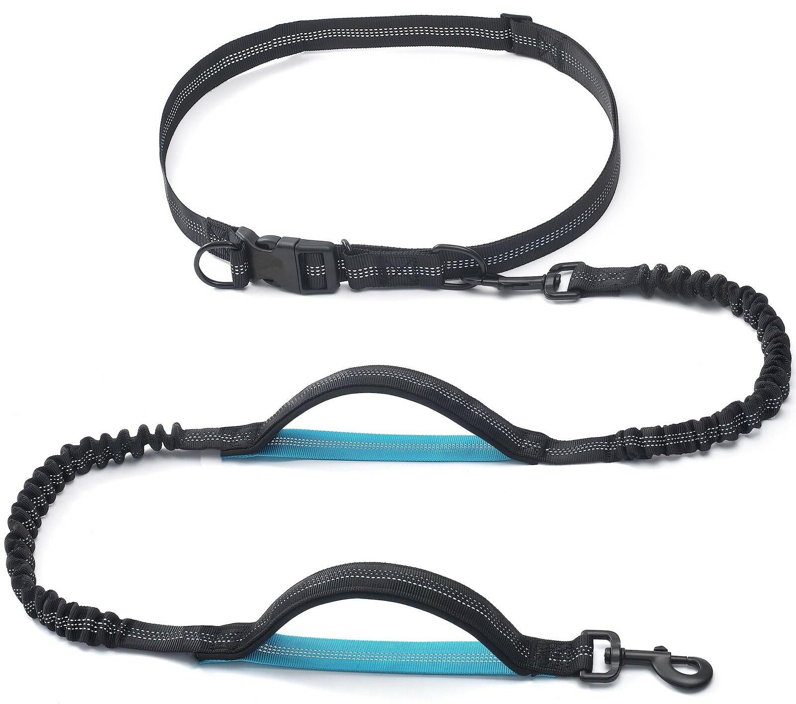 iYoShop Retractable Hands Free Dog Leash - Dual Handle Bungee Waist Leash for
