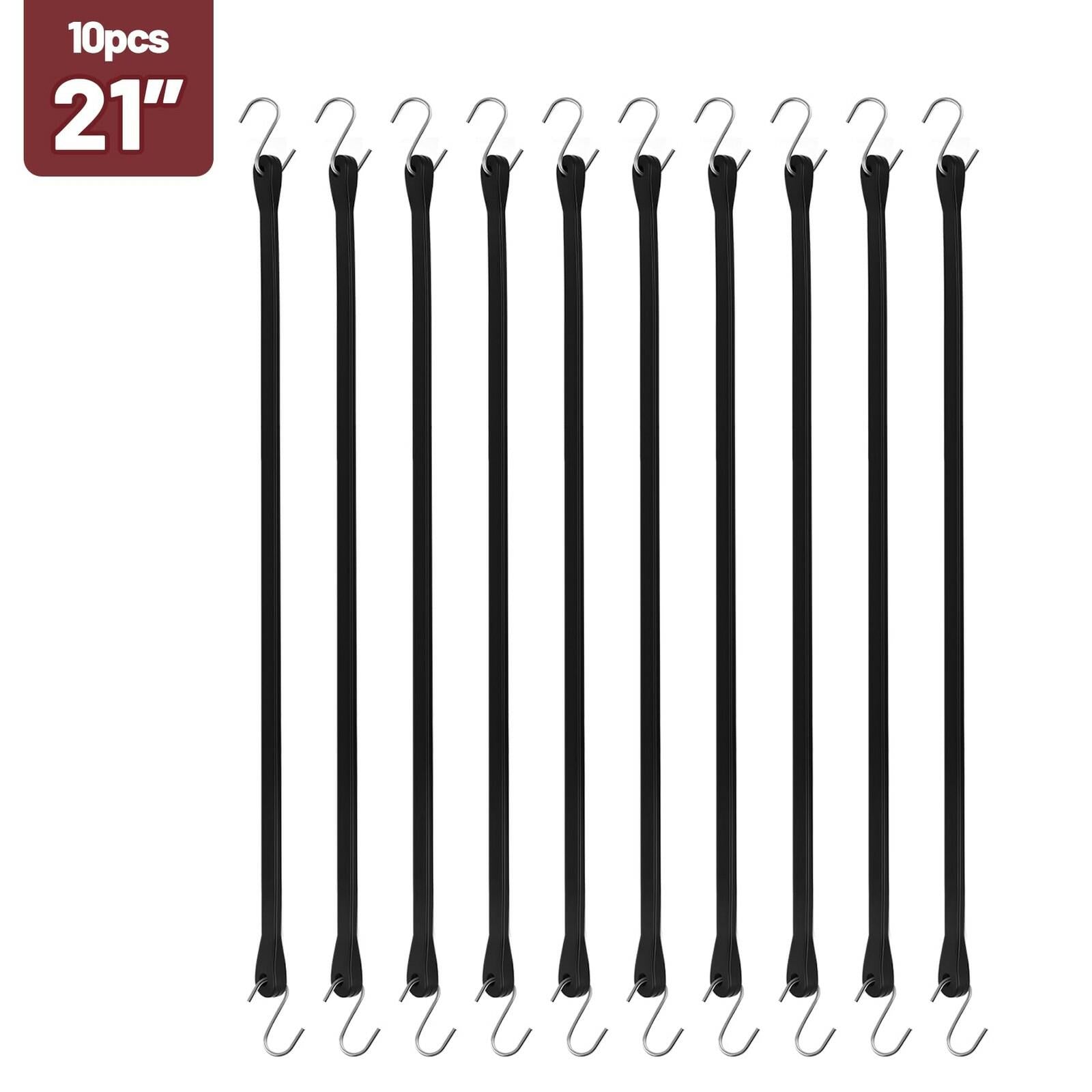 Bolvixor Bungee Cords with Hooks (10 Pack) – 21" Heavy Duty EPDM Rubber Tarp