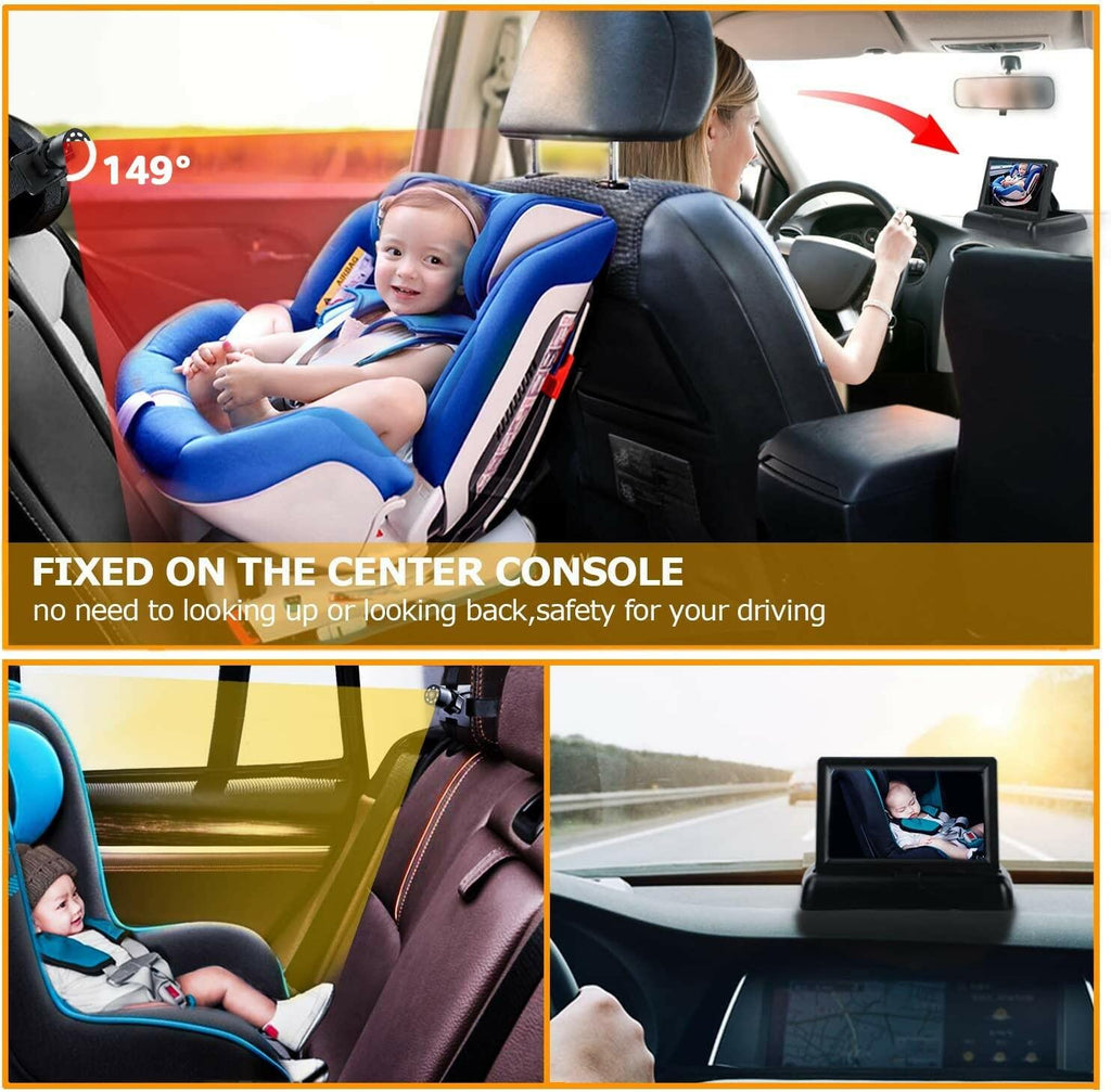 Itomoro Baby Car Mirror, View Infant in Rear Facing Seat with Wide Crystal Clear