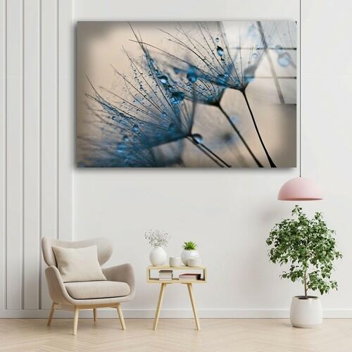 Myphotostation Dandelion Flowers Tempered Glass Wall Art 16x16'' Floral Modern