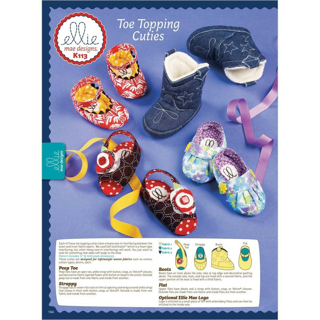 Kwik Sew K0113 Toe Topping Cuties Sewing Pattern