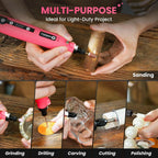 HARDELL Mini Cordless Rotary Tool, 5-Speed 3.7V Rechargeable Rotary Tool Kit