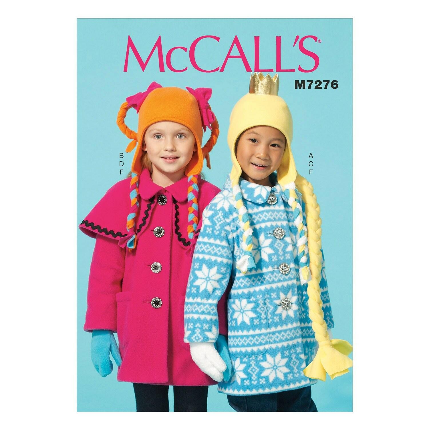 McCall's Patterns M7276 Children's/Girls' Coats, Hat, Scarf & Mittens, CDD