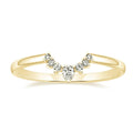 Mameloly Wedding Bands for Women Pear & Round Shaped CZ 14K Gold Plated Cubic