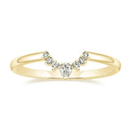 Mameloly Wedding Bands for Women Pear & Round Shaped CZ 14K Gold Plated Cubic