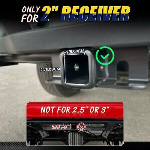 2'' Receiver 6'' Drop Rise Adjustable Trailer Tow Hitch Dual Ball-W/Lock 18500lb