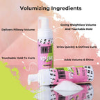 immetee Volumizing Mousse for Fine Hair,Lightweight & Long Lasting,Frizz
