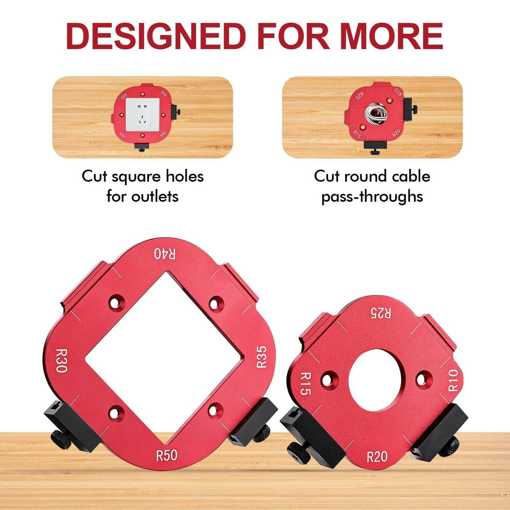 Draxzor 2 Pack Router Corner Radius Template, Premium Aluminum Alloy Router