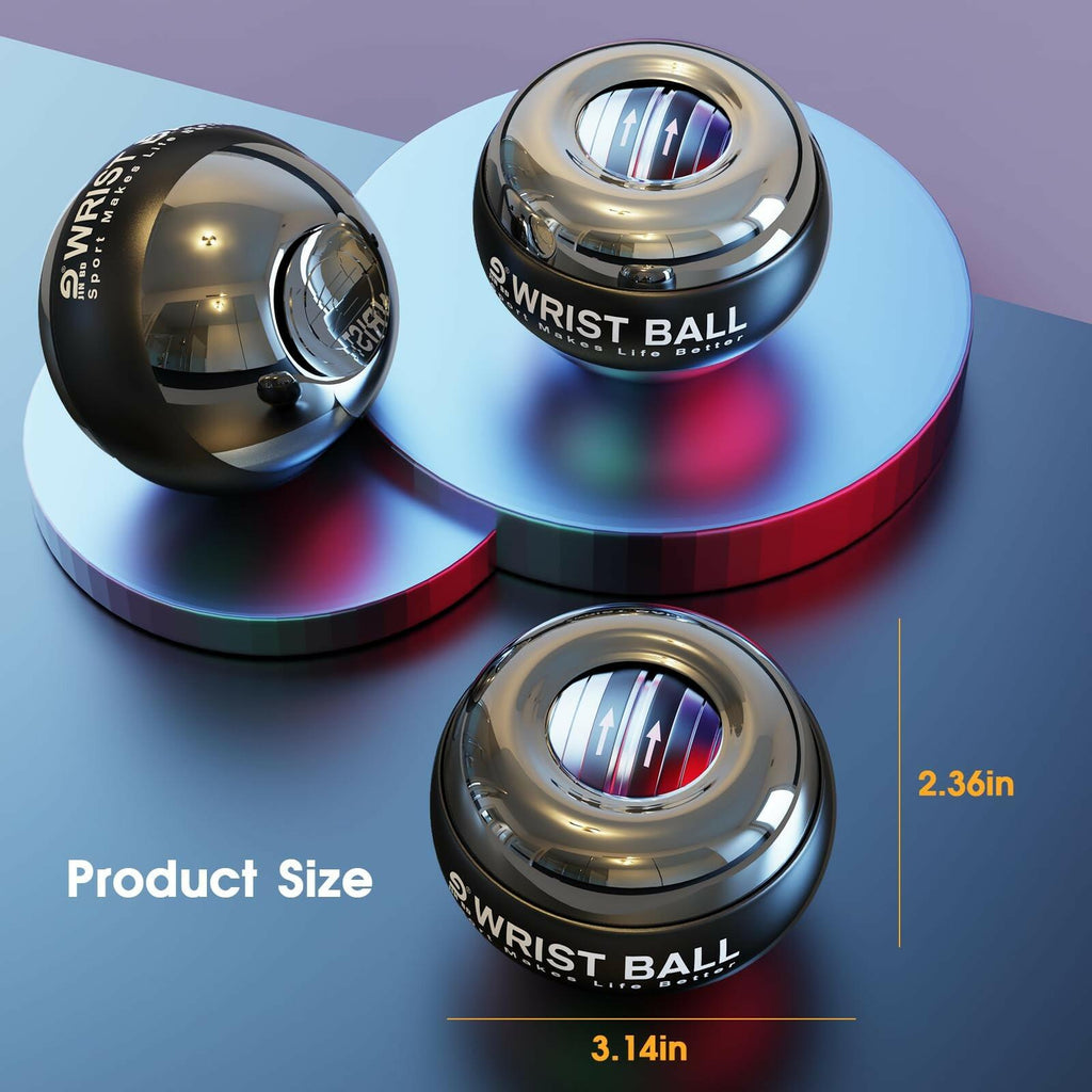 JIN BD Wrist Trainer Ball Auto-Start Gyroscopic Forearm Exerciser Gyro Ball for