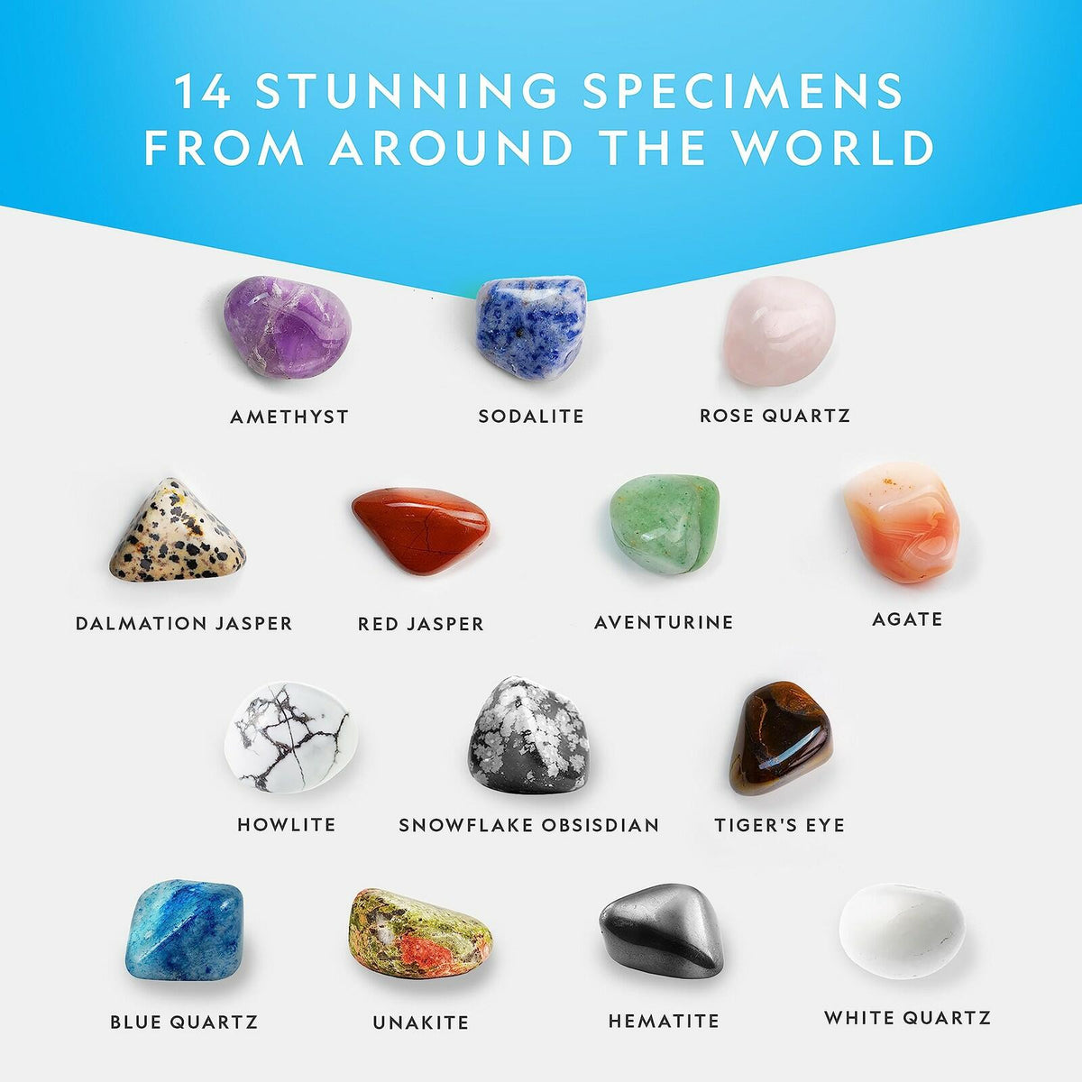 National Geographic Premium Polished Stones - 2 Pounds of 3/4-Inch Tumbled