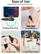 MAONO Wave T1 Mini Wireless Lavalier Microphone for iPhone 17 16 15 & Android