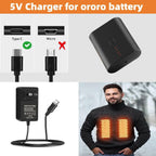 5V Charger for ORORO Battery, USB-C Power Adapter Cord Compatible with ORORO