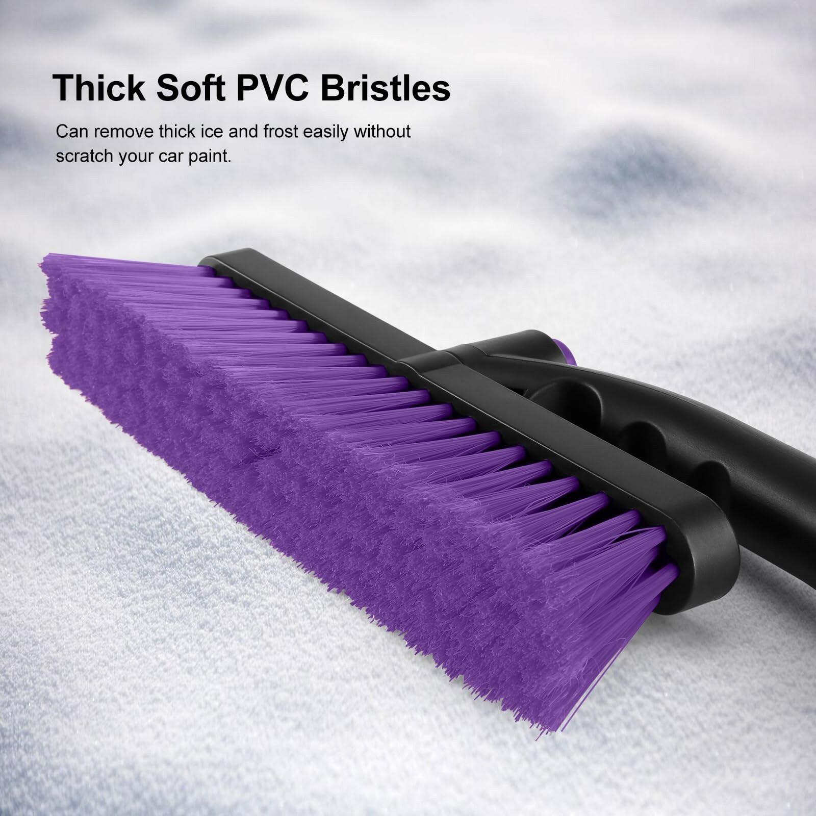 Odoland 2 Pack 33" Extendable Snow Brush with Detachable Ice Scraper for Car