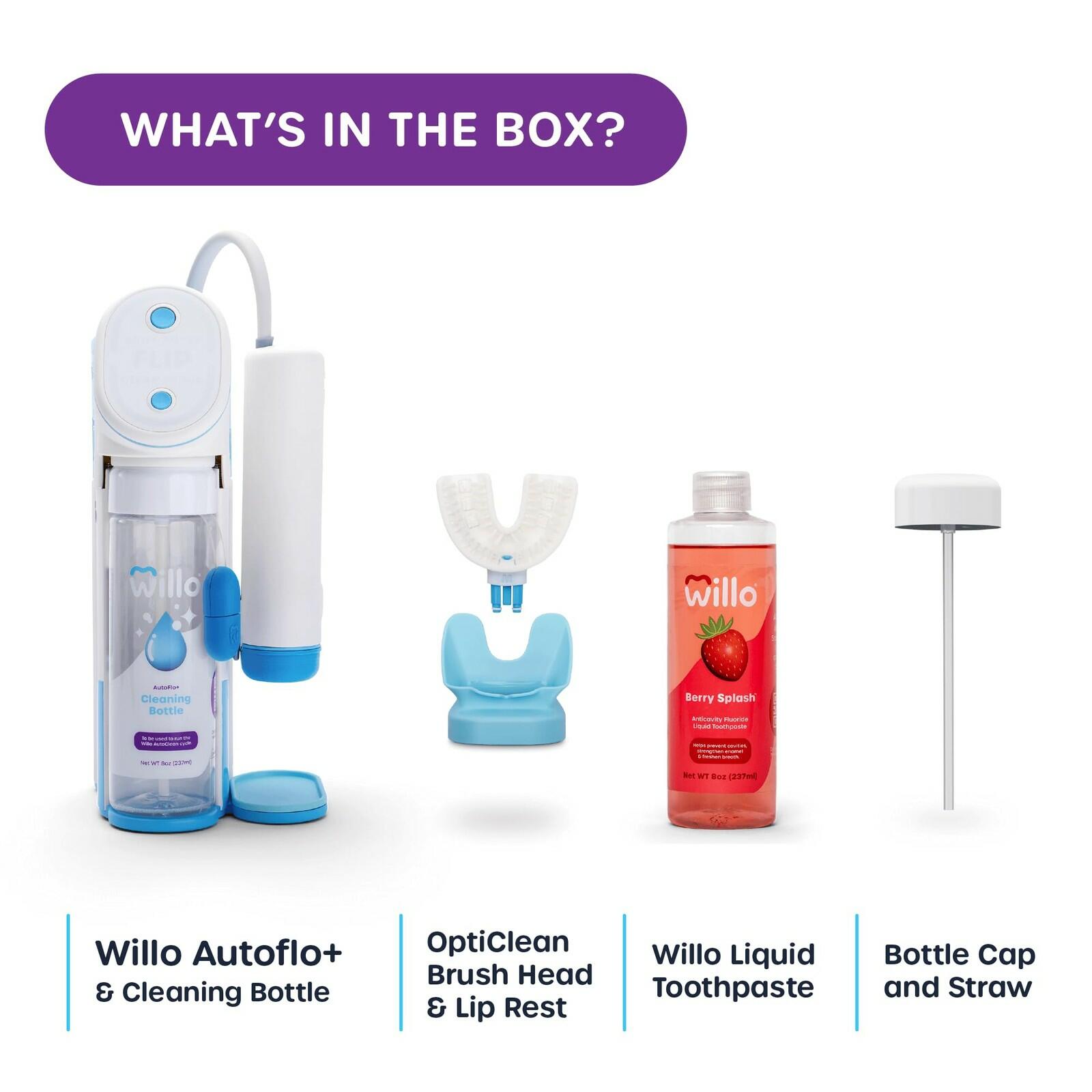 Willo Fully Automatic Kids U-Shaped Electric Toothbrush - 2 Brushing Timers,