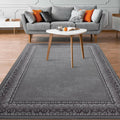Grey Antep Rugs Alfombras Bordered Modern 3x5 Non-Slip (Non-Skid) Low Pile