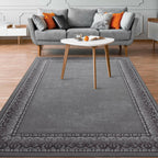 Grey Antep Rugs Alfombras Bordered Modern 3x5 Non-Slip (Non-Skid) Low Pile