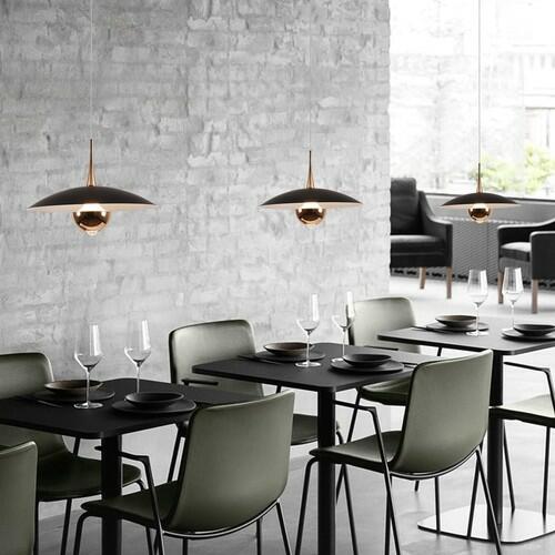 Fulesi Modern Black Pendant Lighting Fixture Mini Metal Ceiling Light Adjustable