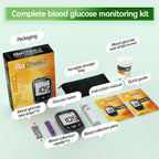 MicroTech Glucometer Kit 10 Strips & Lancets, No Coding, 500 Storage, Wider HCT