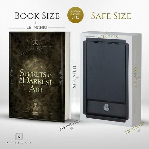 Fake Book Safe Box Key Lock Hidden Storage Darkest Art X-Large