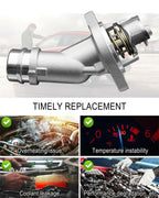 ULZOZN Engine Coolant Thermostat Housing Assembly Fit for Hyundai Elantra
