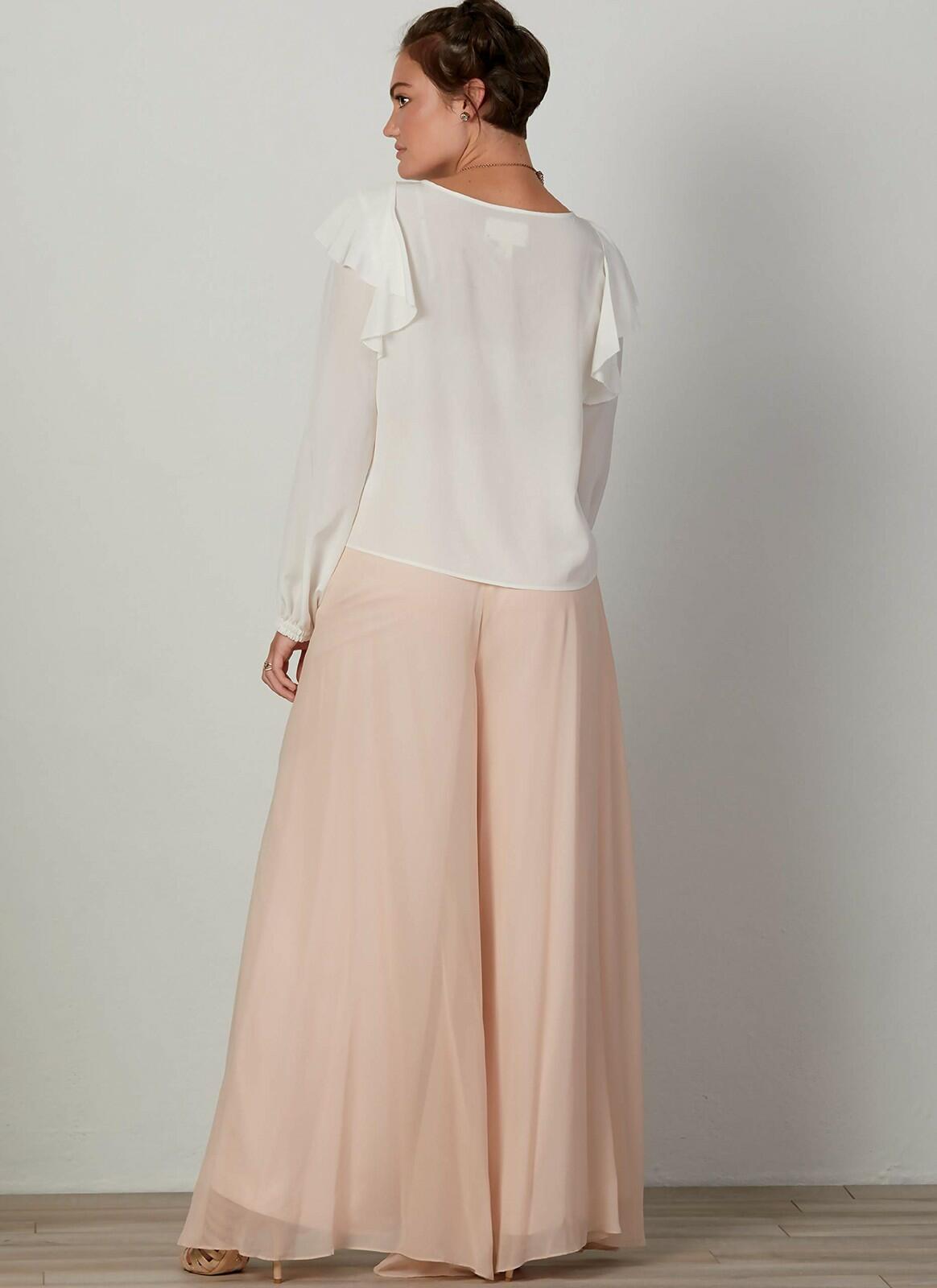 McCall Pattern Women's Loose Fitting Pullover Blouse and Wide Flare Pants Nicole