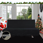Easy-Going Futon Sofa Slipcover - Reversible Armless Couch Cover - Water