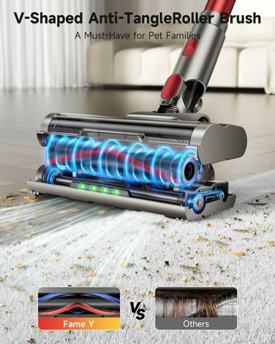 AIPOWAY Cordless Vacuum Cleaner 580W 50Kpa Vacuum Cleaners for Home, 65 Mins