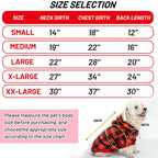 ALUZAEMO XXL Dog Hoodie for Large Meidum Small Dogs, Winter Plaid Fleece Warm