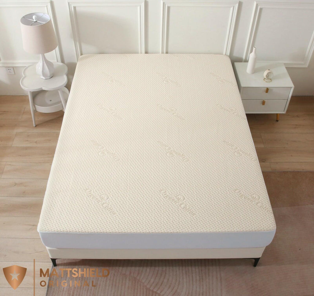 Luxury Waterproof Organic Mattress Protector Full Size - Organic Cotton