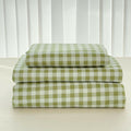NSNLGSGC Sage Green Gingham Full Sheet Set, Soft Brushed Microfiber Plaid Full