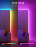 Govee RGBIC LED Strip Lights, Smart LED Lights for Bedroom, Bluetooth LED Lights