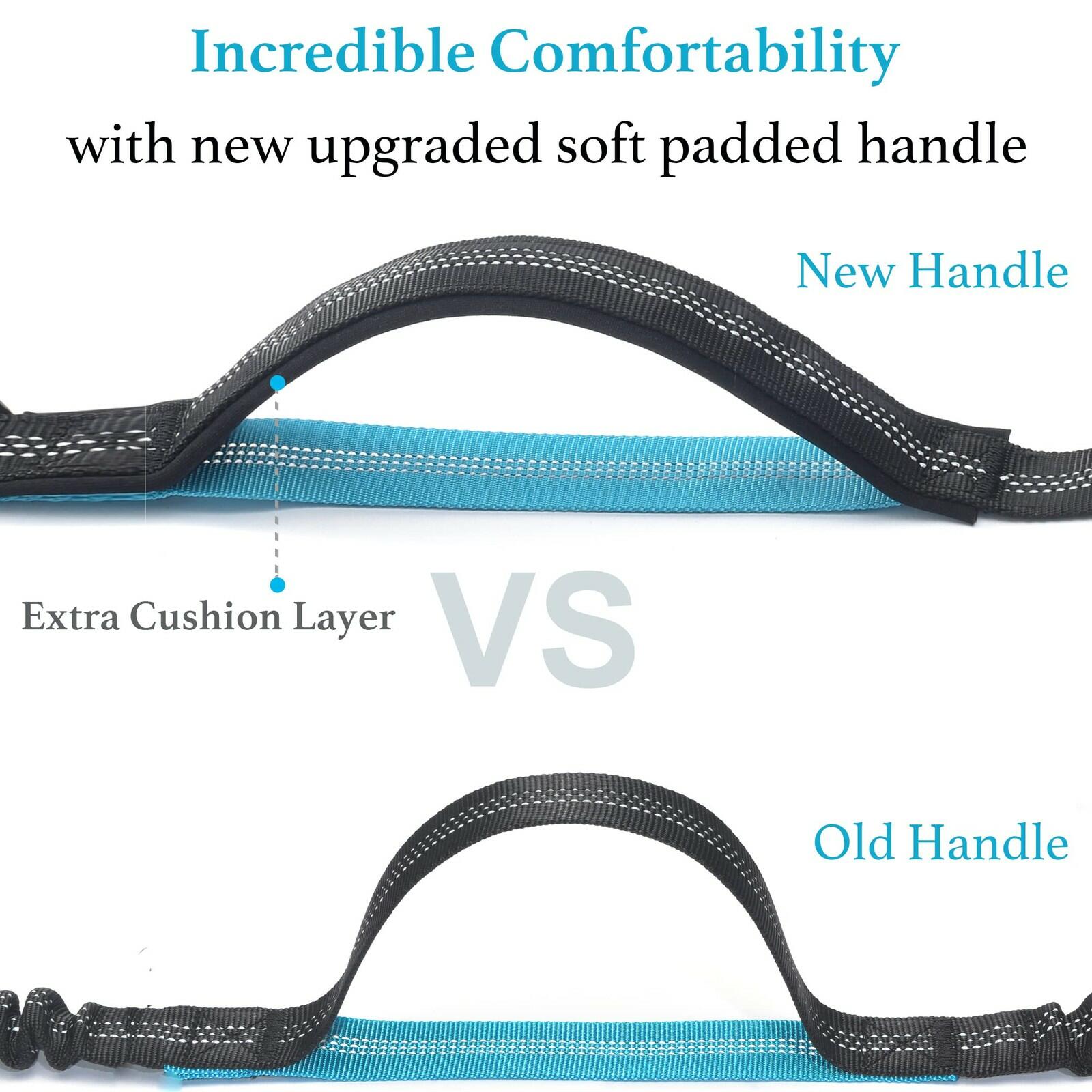 iYoShop Retractable Hands Free Dog Leash - Dual Handle Bungee Waist Leash for