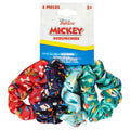 LUV HER Disney Mickey Scrunchies for Girls of All Ages - 4 Large Hair Scrunchies