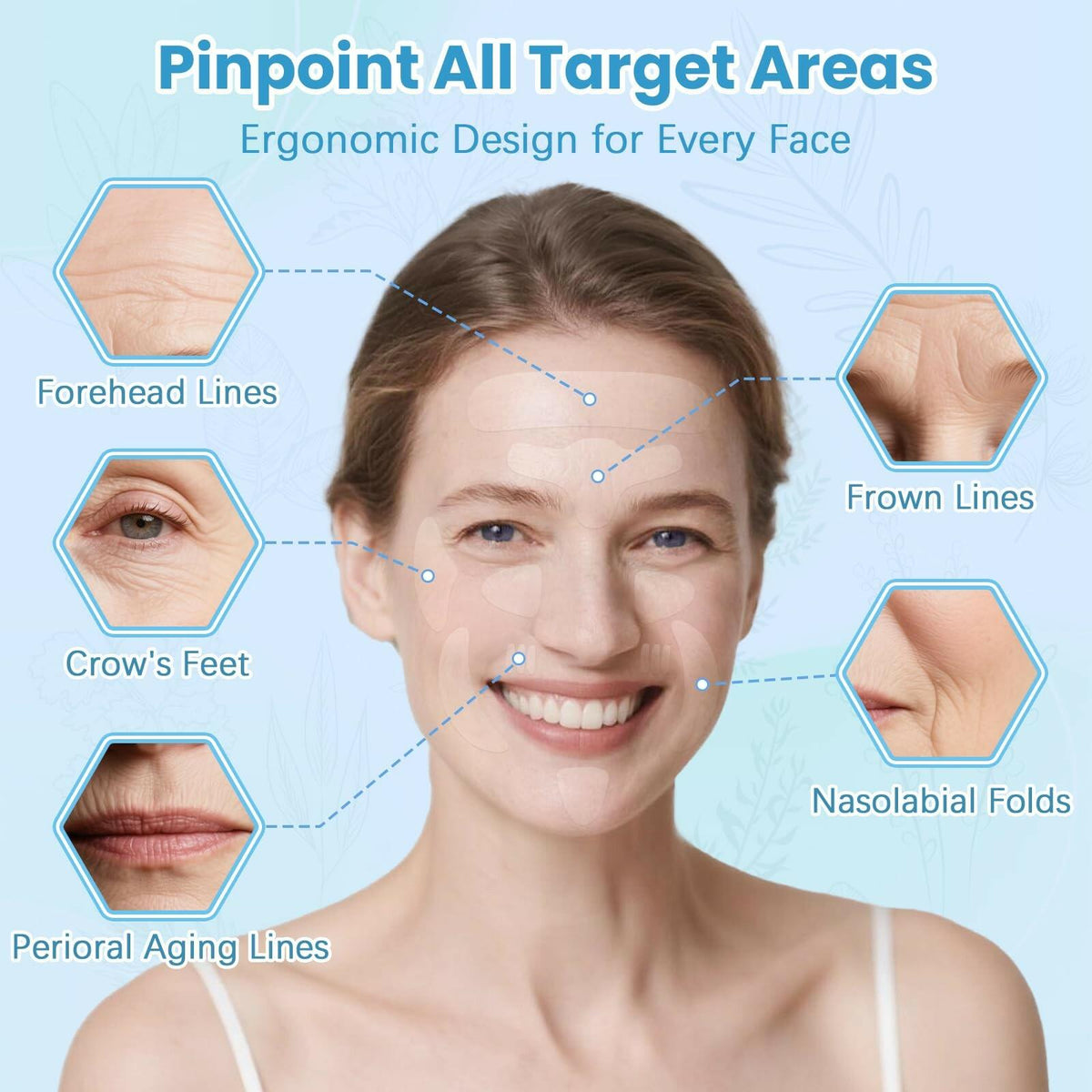 LadPemo Anti-Wrinkle Patches – 208 PCS Facial Wrinkle Patches, Face Tape for