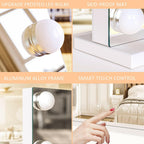 Gvnkvn Vanity Mirror with Lights 24x18 Inch, Lighted Makeup Mirror with 15