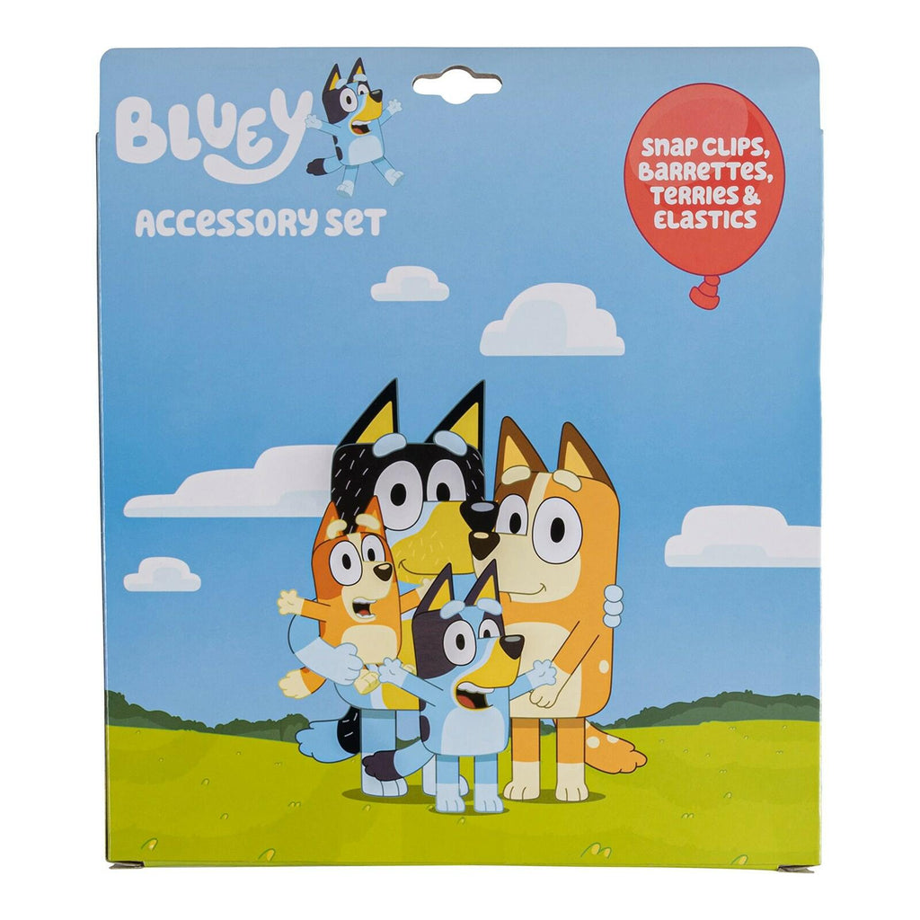 Luv Her Bluey Girls 20 Piece Accessory Set with 3 Barrettes, 4 Snap Hair Clips,
