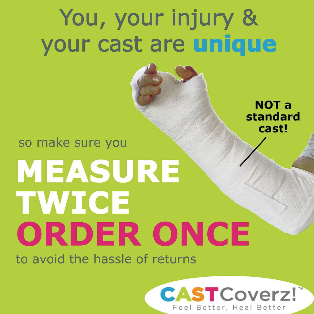 CastCoverz! Designer Arm Cast Cover - Black - Large Short: 13" Length X 13"