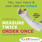 CastCoverz! Designer Arm Cast Cover - Black - Large Short: 13" Length X 13"