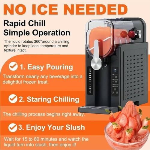 Slushie Machine For Home 15-60mins - Slushy Machine Maker No Ice Needed Self Cleaning, Drink Machine,6 Preset Programs One-Touch Reservation, Self-Clean, For Margaritas FrappéS And More