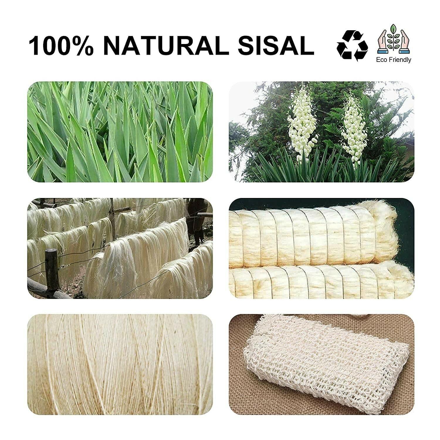 8 Pack Soap Bag Natural Sisal Soap Saver Bag Pouch Mesh Waste Exfoliating