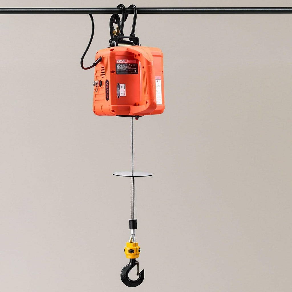 VEVOR 3-in-1 Electric Hoist Winch 1100lbs 1500W Wireless Remote