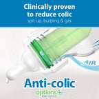 4 Pack Dr. Brown's Natural Flow Anti-Colic Options+ Narrow Baby Bottle, 4 oz/120
