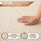 Luxury Waterproof Organic Mattress Protector Full Size - Organic Cotton