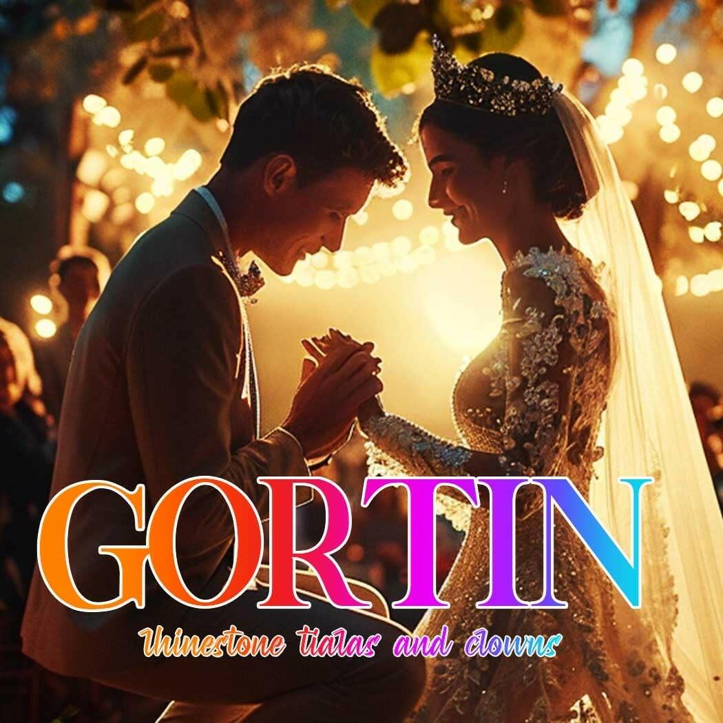 Gortin Flower Crown Bride Wedding Headband Gold Leaf Bridal Princess Headpiece