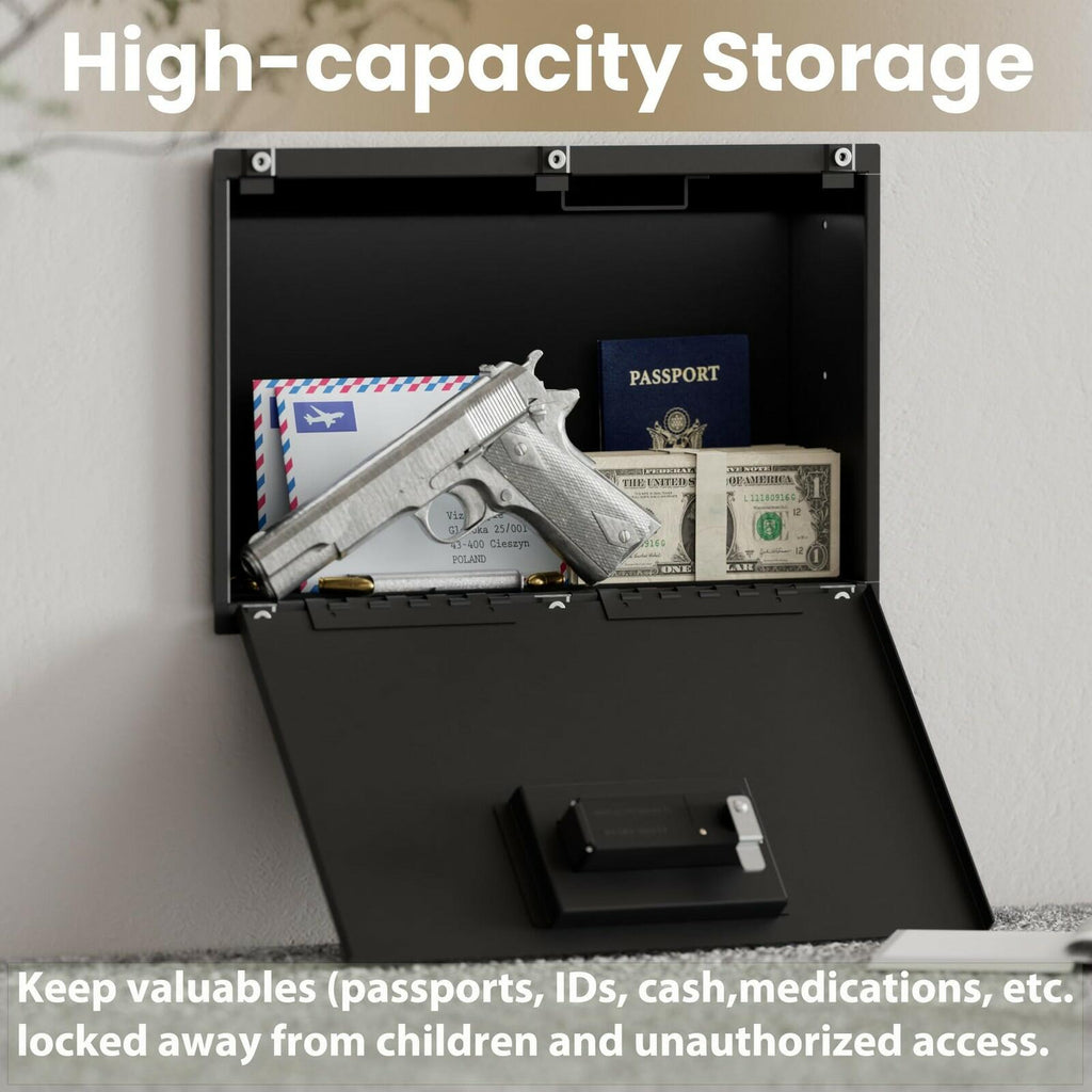 Mboko Hidden Wall Safe w/ Vent Cover Electronic Recessed Home Security